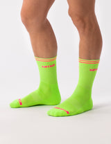 Barcode Berlin Festival Socks Neon Green Pink