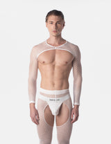 Barcode Berlin Fishnet Sleeves Poggio White