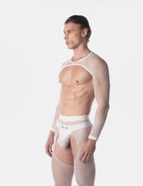 Barcode Berlin Fishnet Sleeves Poggio White