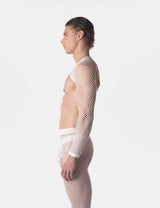 Barcode Berlin Fishnet Sleeves Poggio White