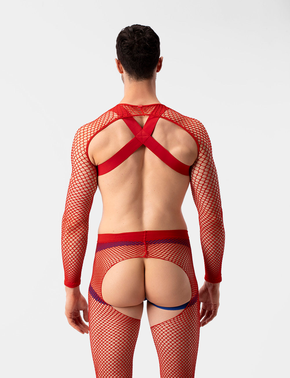 Barcode Berlin Fishnet Sleeves Poggio Red