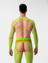 Barcode Berlin Fishnet Sleeves Poggio Neon Green