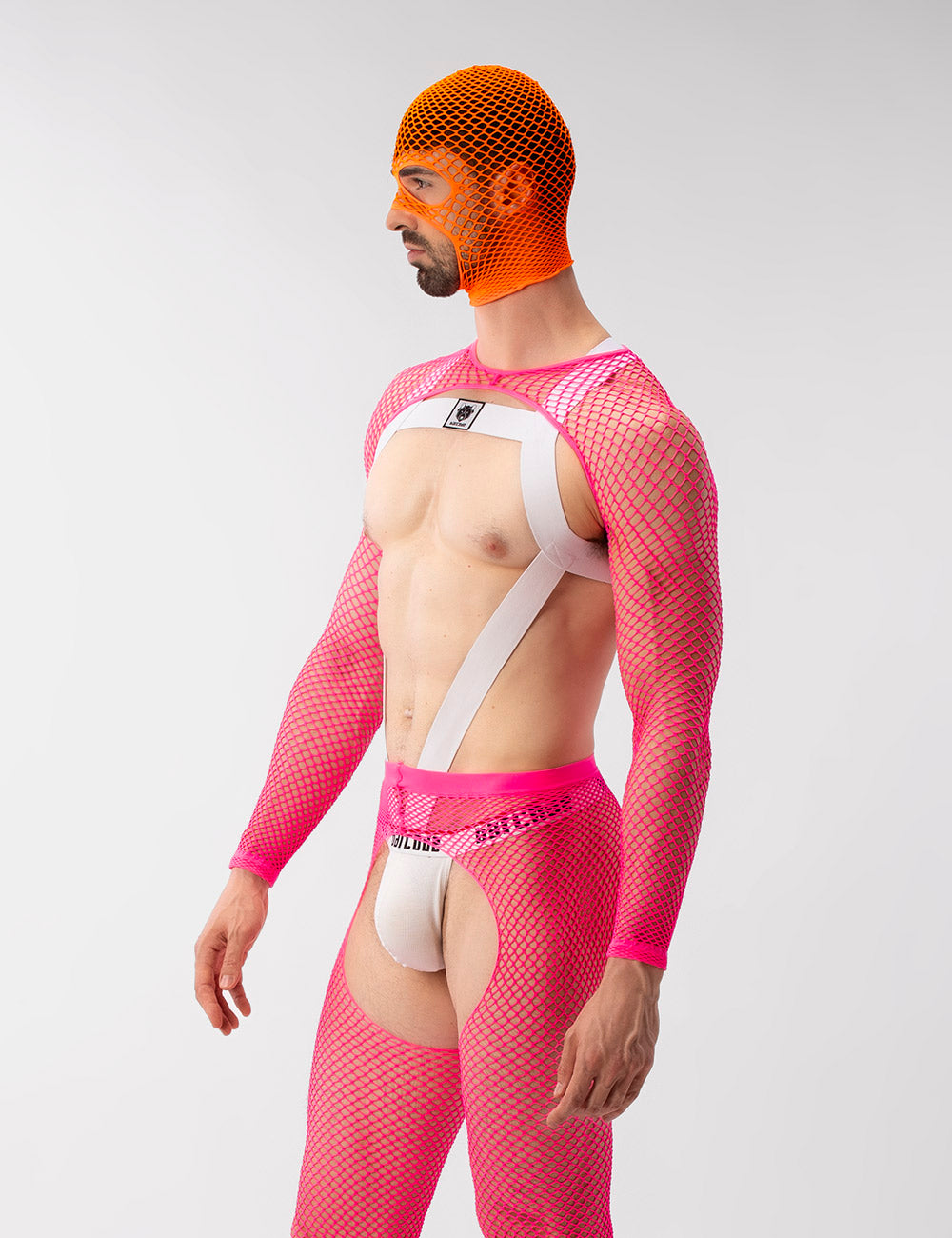 Barcode Berlin Fishnet Sleeves Poggio Neon Pink