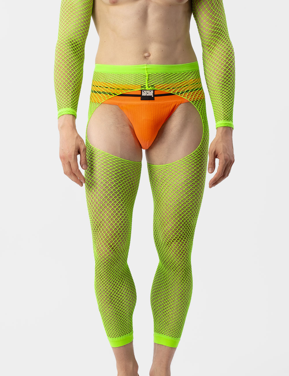 Barcode Berlin Fishnet Leggings Cacci Neon Green