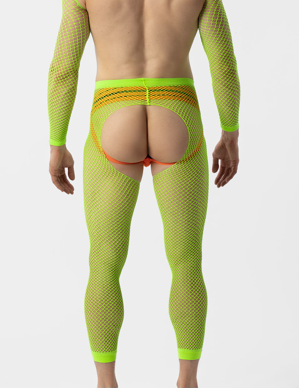 Barcode Berlin Fishnet Leggings Cacci Neon Green