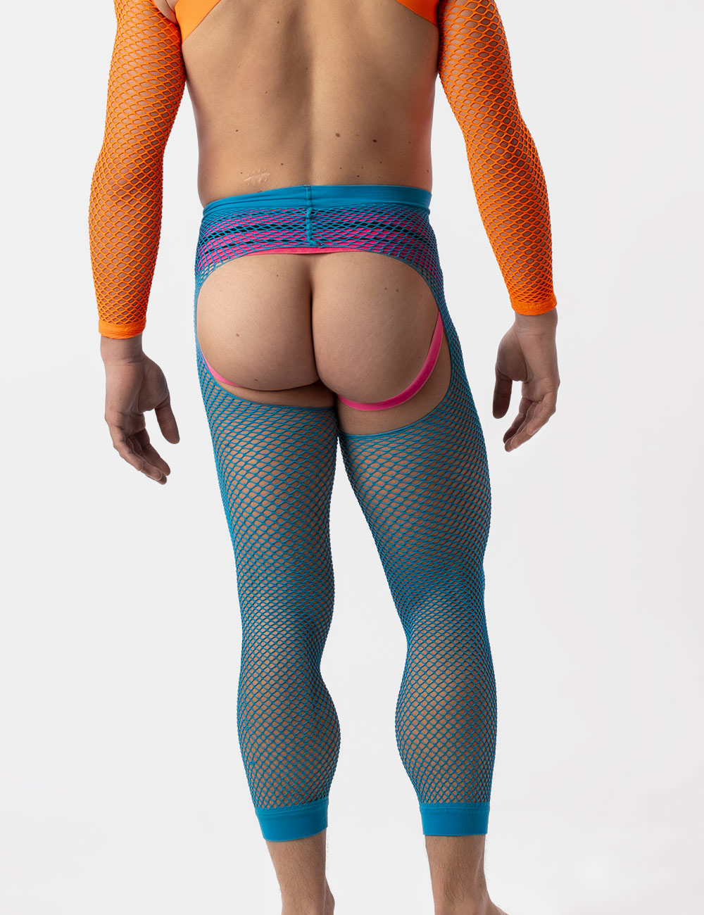 Barcode Berlin Fishnet Leggings Cacci Neon Blue