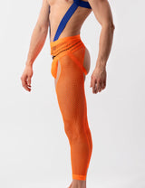 Barcode Berlin Fishnet Leggings Cacci Neon Orange