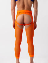 Barcode Berlin Fishnet Leggings Cacci Neon Orange