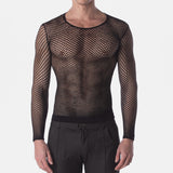 Barcode Berlin Fishnet Long Sleeve Capo Black