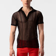 Barcode Berlin Lace Polo Shirt Grigor Black