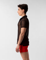 Barcode Berlin Lace Polo Shirt Grigor Black