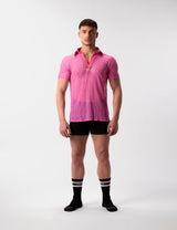 Barcode Berlin Lace Polo Shirt Grigor Pink