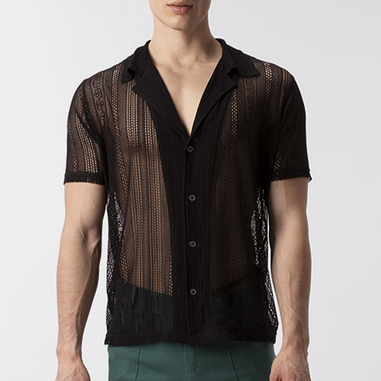 Barcode Berlin Lace Shirt Dusan Black