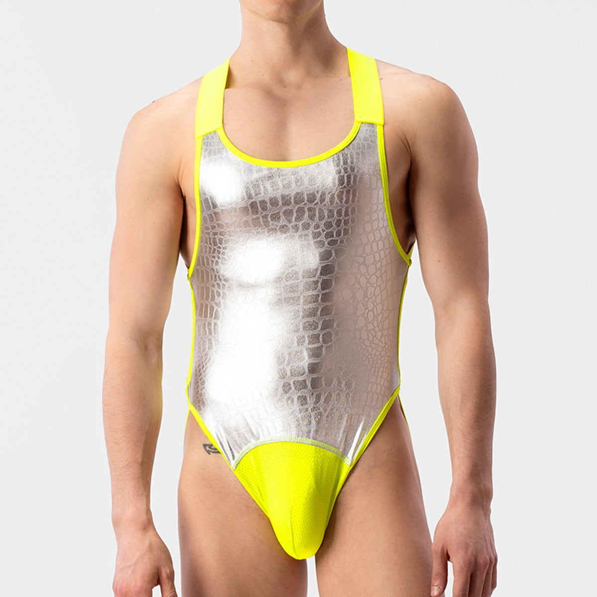 Barcode Berlin Foiled Body Neven Silver Neon Green