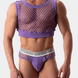 Barcode Berlin Mesh Brief Nursu White Purple