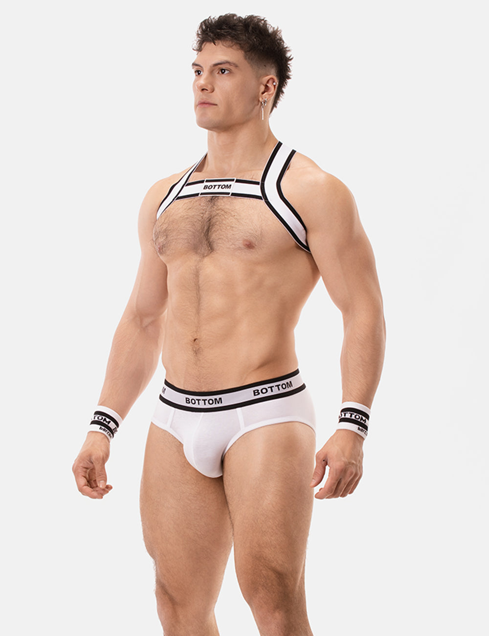 Barcode Berlin Backless Brief BOTTOM White Black