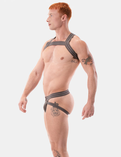 Barcode Berlin Jockstrap Zoran Grey White Black