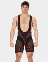 Barcode Berlin Chaps Singlet Krish Black Red
