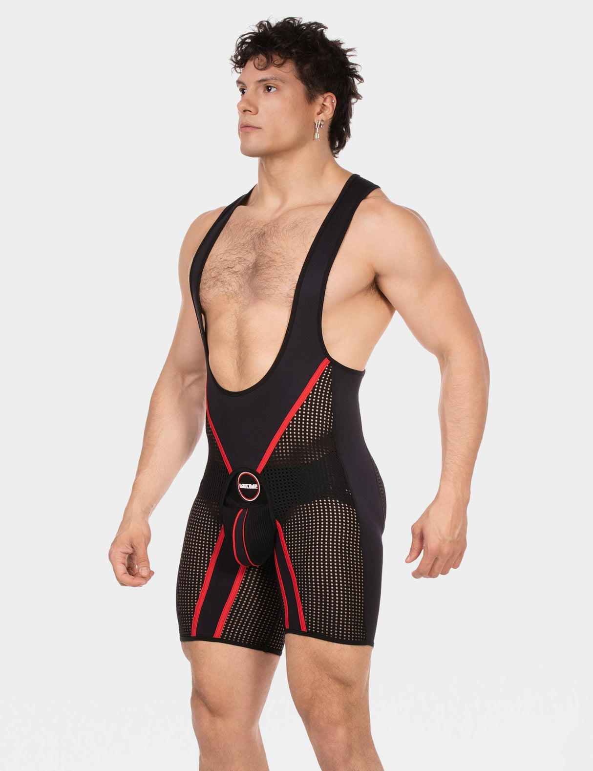 Barcode Berlin Chaps Singlet Krish Black Red