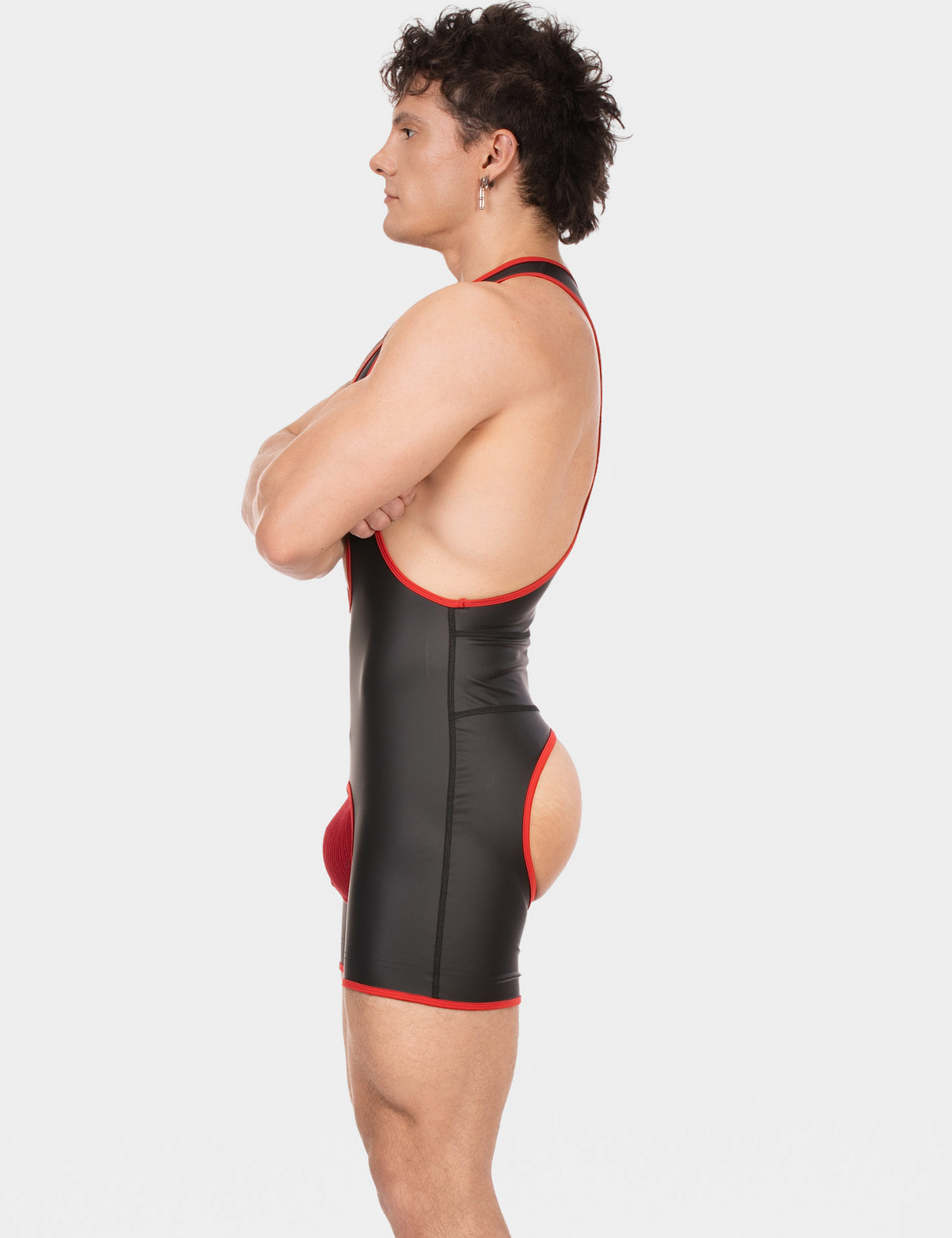 Barcode Berlin Singlet Kam Black Red
