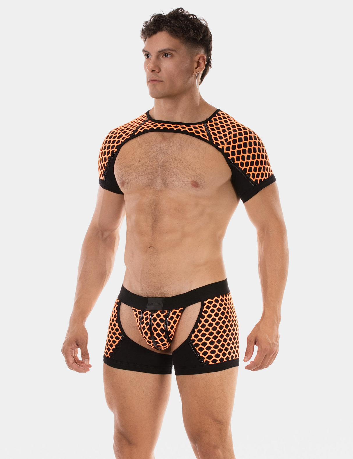 Barcode Berlin Shoulder Harness Ribo Neon Orange Black