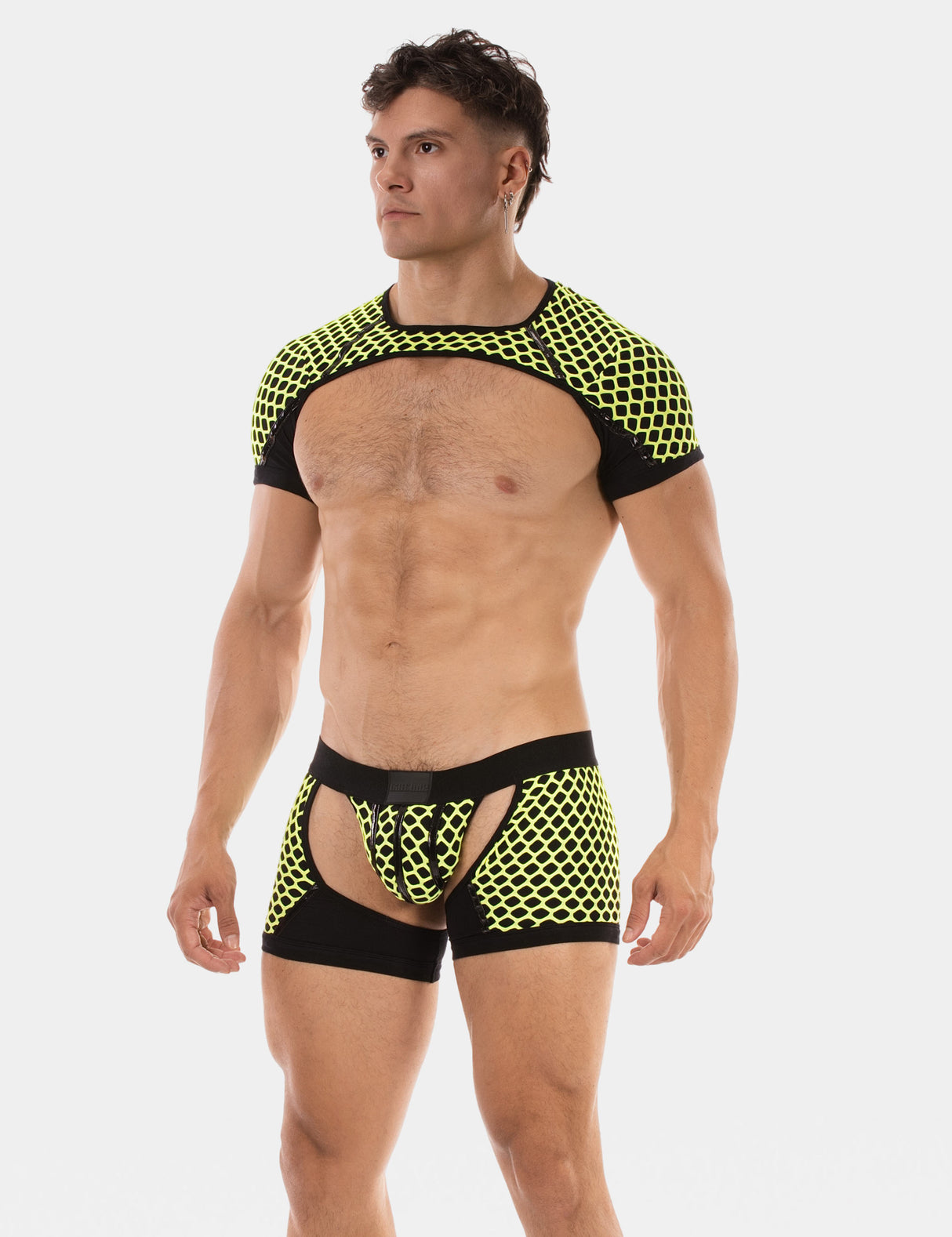 Barcode Berlin Shoulder Harness Ribo Neon Yellow Black