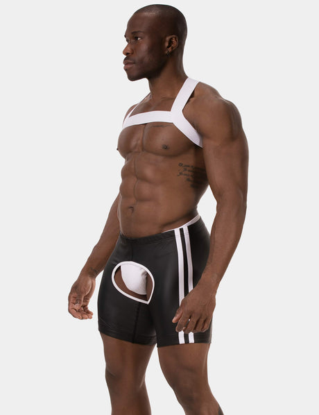 Barcode Berlin Chaps Short Jiho Black White