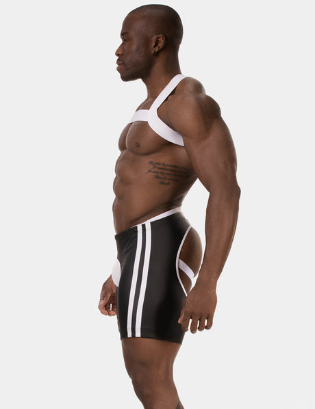 Barcode Berlin Chaps Short Jiho Black White