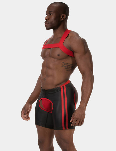 Barcode Berlin Chaps Short Jiho Black Red