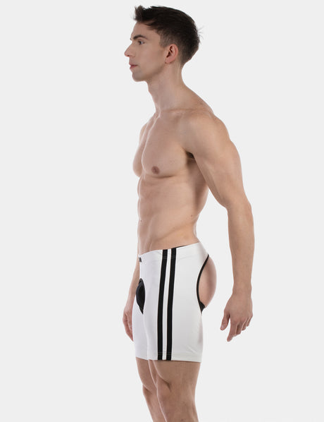 Barcode Berlin Chaps Short Jiho White Black