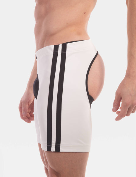 Barcode Berlin Chaps Short Jiho White Black