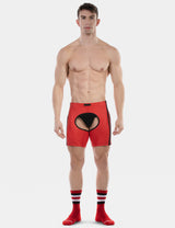 Barcode Berlin Chaps Short Jiho Red Black