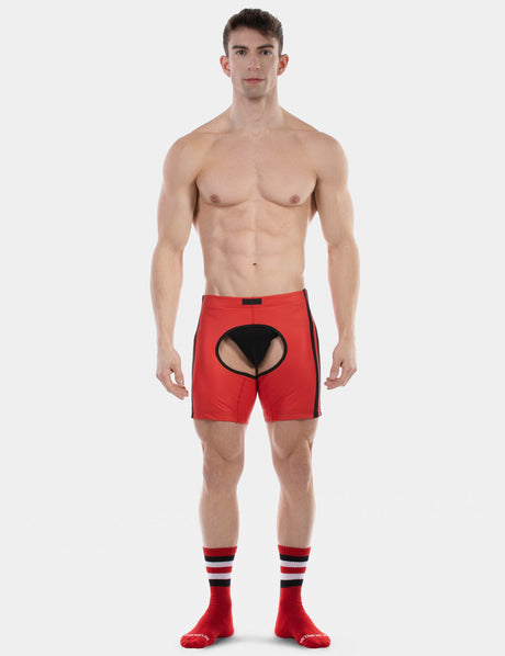Barcode Berlin Chaps Short Jiho Red Black