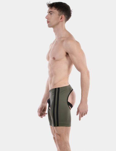 Barcode Berlin Chaps Short Jiho Army Black