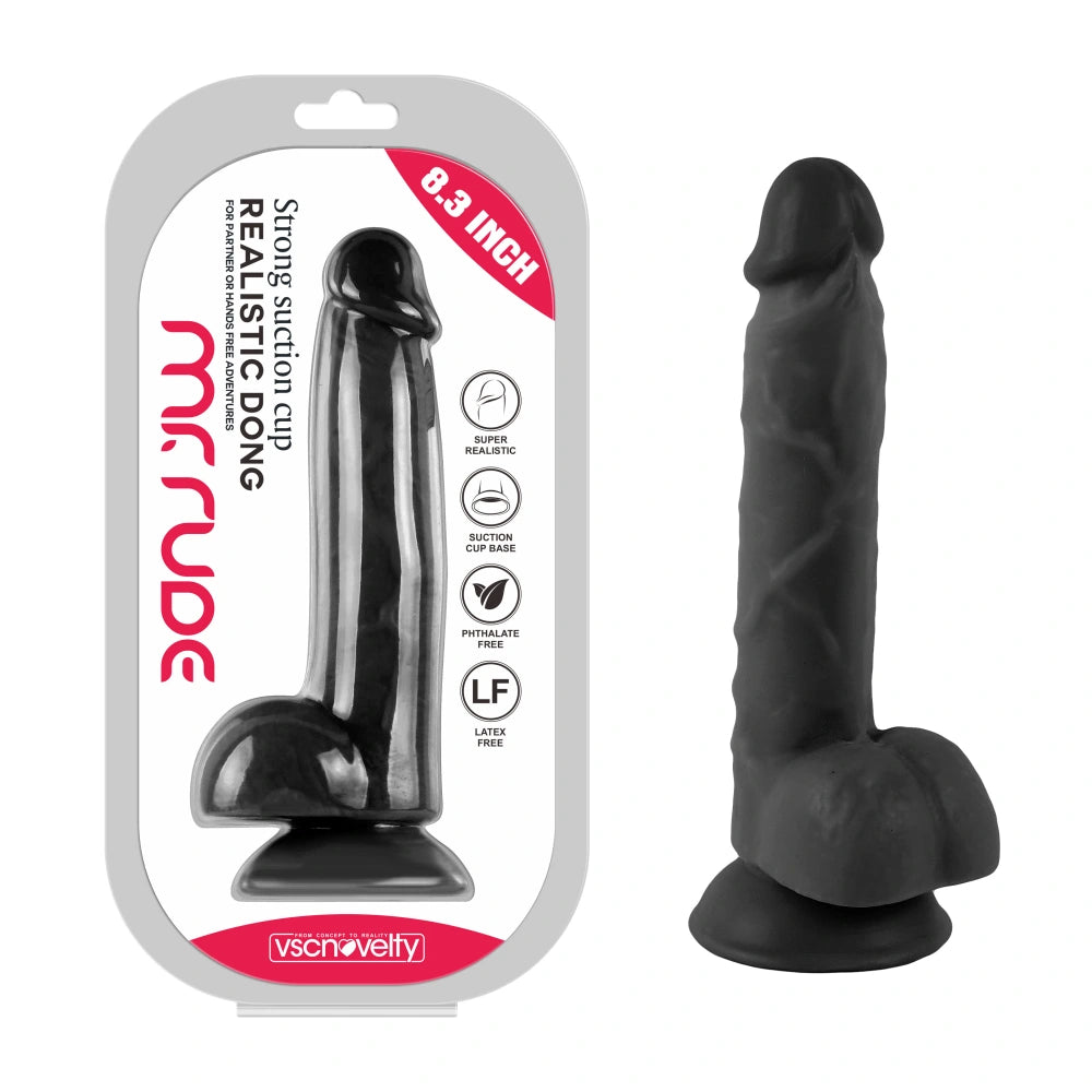 Mr. Rude Realistic Dong 8.3" Black