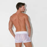 Code 22 Mesh Pinstripe Short White