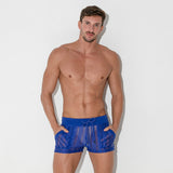 Code 22 Mesh Pinstripe Short Blue