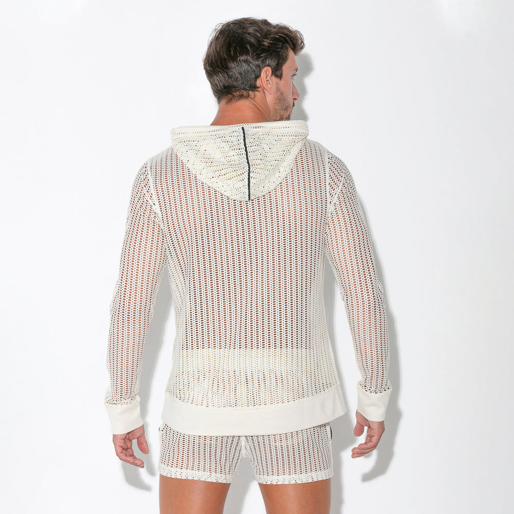 Code 22 Crochet Hoody Off White