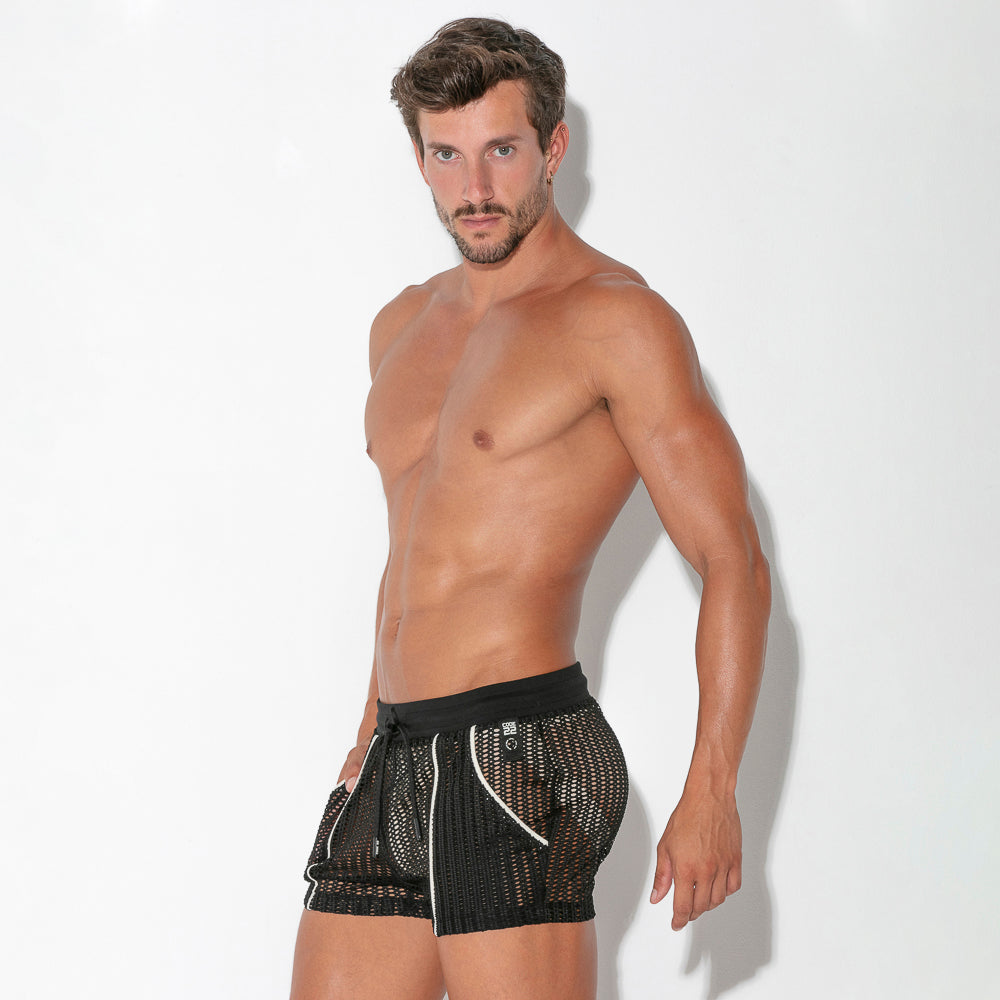 Code 22 Crochet Shorts Black