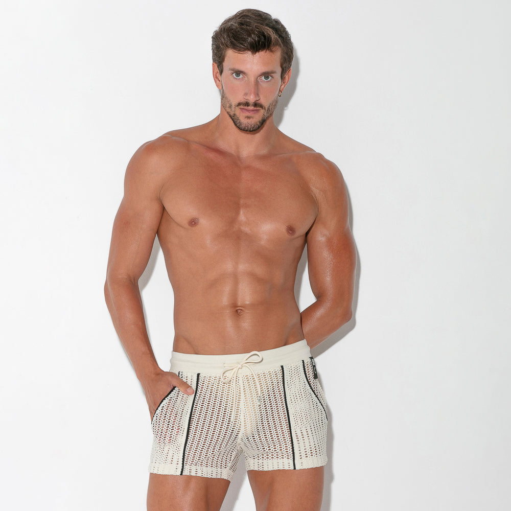 Code 22 Crochet Shorts Off White