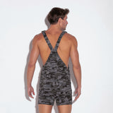 Code 22 Stretch Short Dungarees Camo Grey