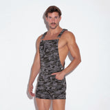 Code 22 Stretch Short Dungarees Camo Grey