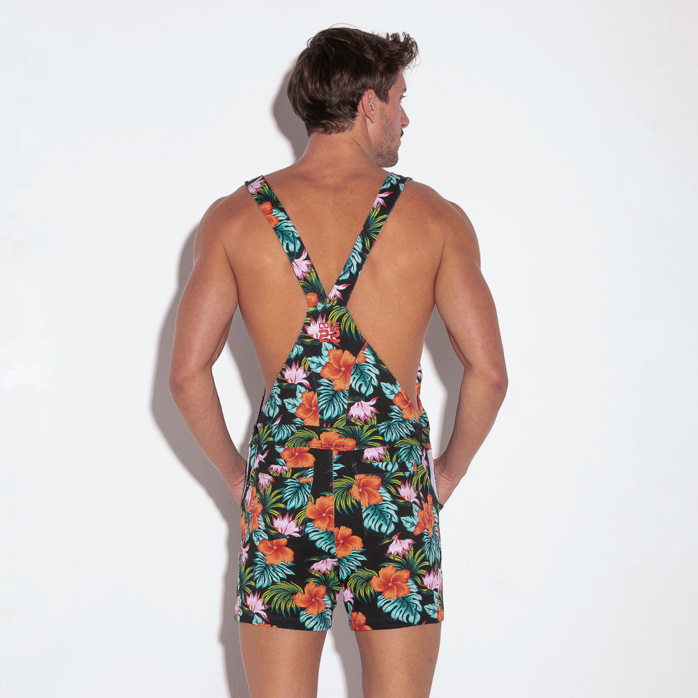 Code 22 Stretch Short Dungarees Print