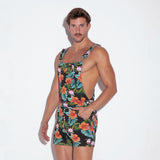 Code 22 Stretch Short Dungarees Print