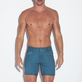 Code 22 Vintage 5 Pocket Short Petrol