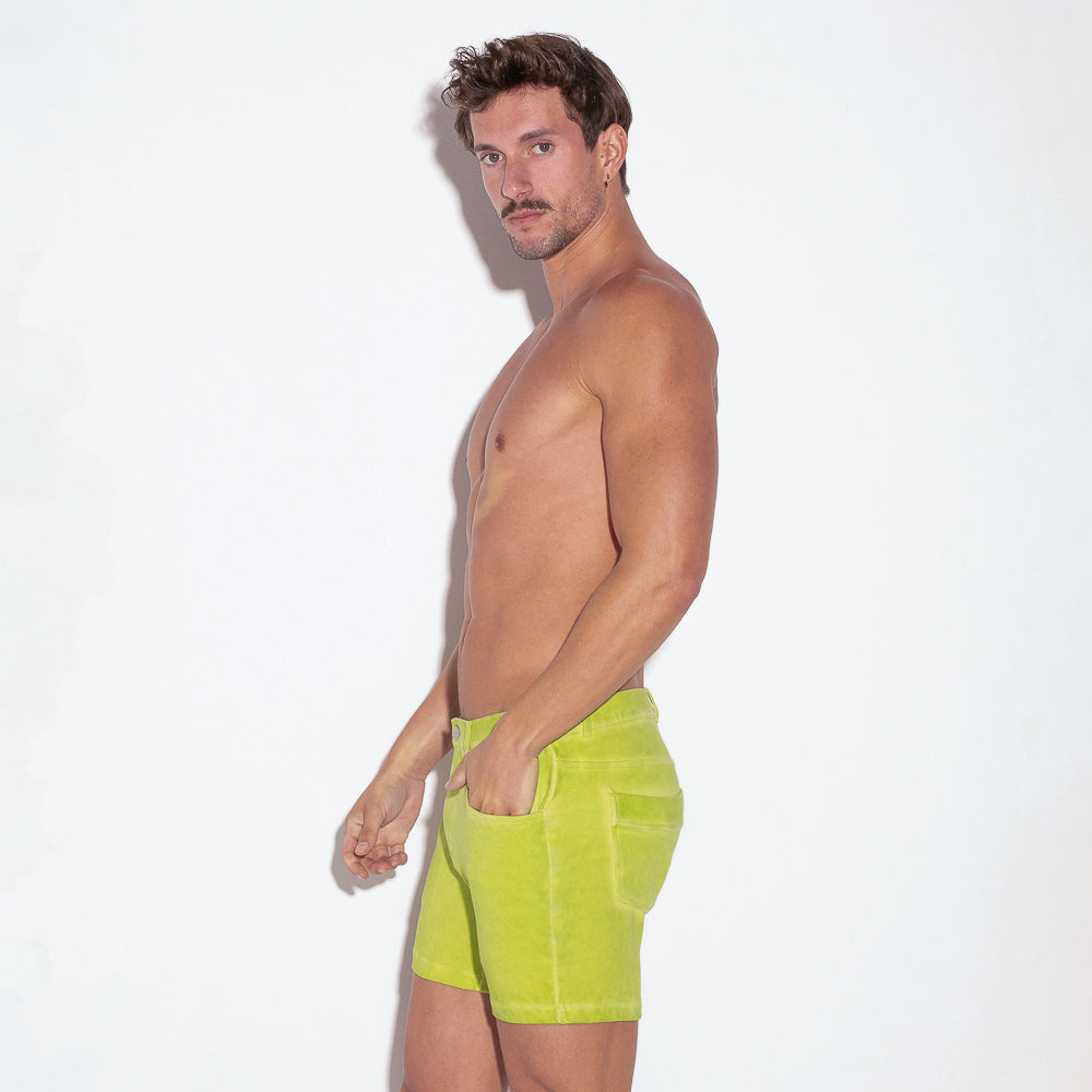 Code 22 Vintage 5 Pocket Short Lime