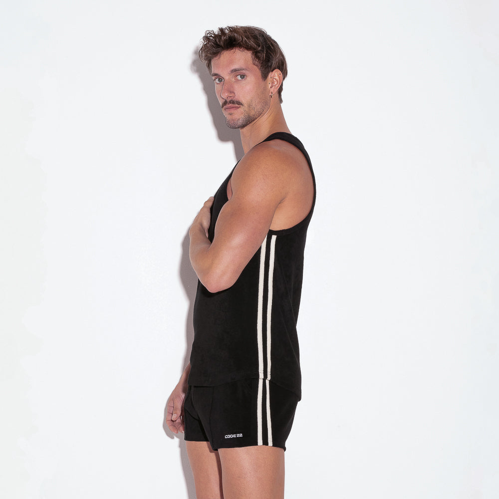 Code 22 Terry Tank Top Black