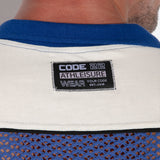 Code 22 Openwork Polo Shirt Steel Blue