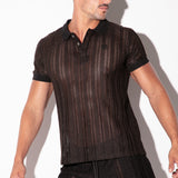 Code 22 Oasis Openwork Polo Black