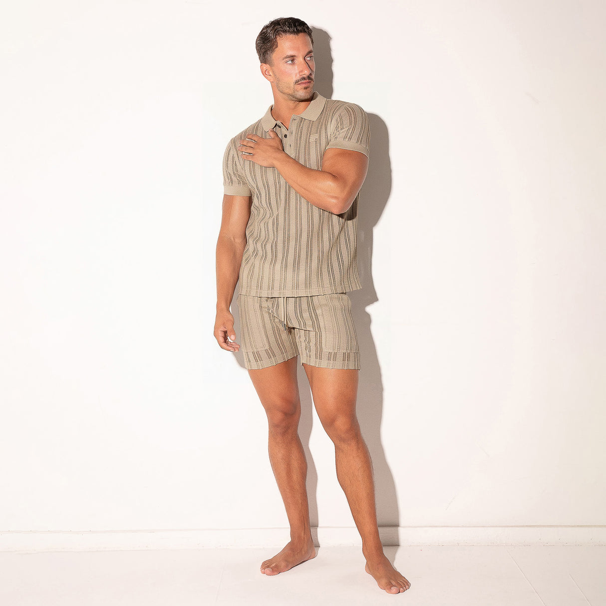 Code 22 Oasis Openwork Polo Latte